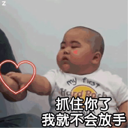 抓住你了，我就不会放手——萌娃表情包