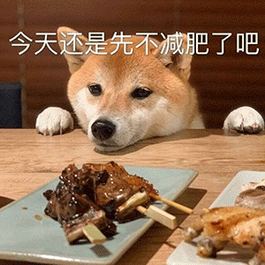 今天还是先不减肥了吧——汪星人柴犬系列表情包