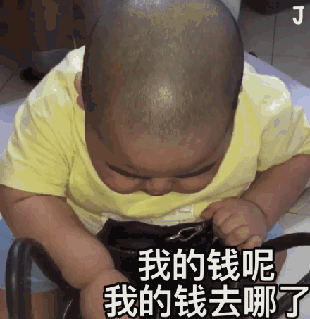 我的钱呢，我的钱去哪了——小胖子系列表情包